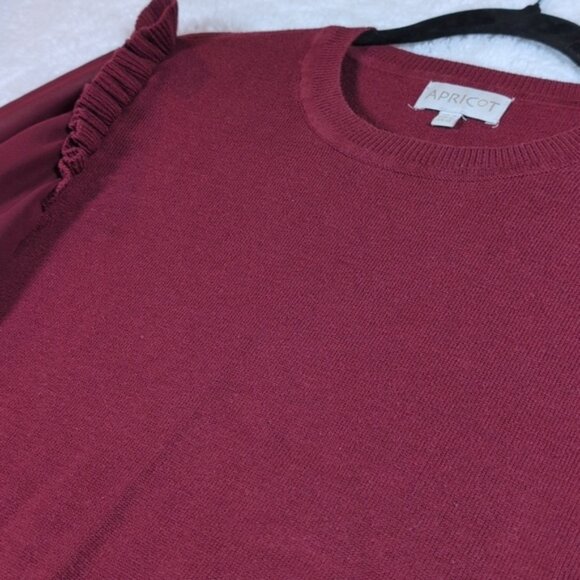 APRICOT Burgundy Knit Top - Picture 5 of 6